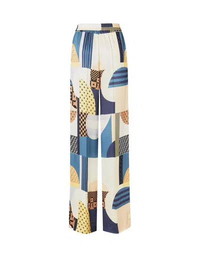 Fendi Women Printed Crepe Pyjama Pant In Multi