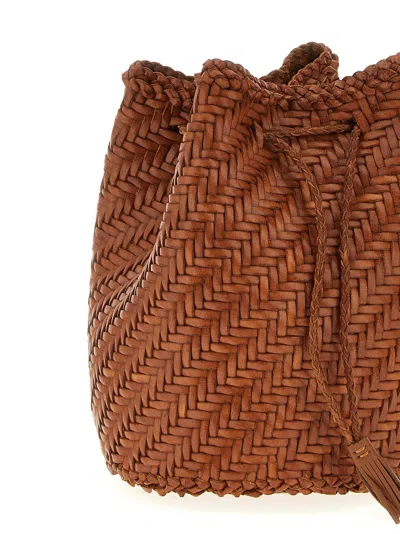 Dragon Diffusion Pompom Double Jump Leather Bucket Bag