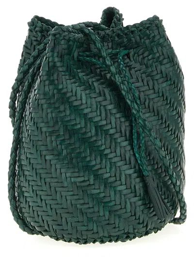 Dragon Diffusion Pompom Double Jump Crossbody Bags Green