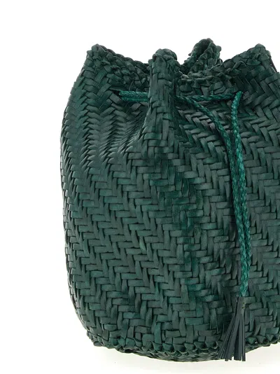 Dragon Diffusion Pompom Double Jump Crossbody Bags Green