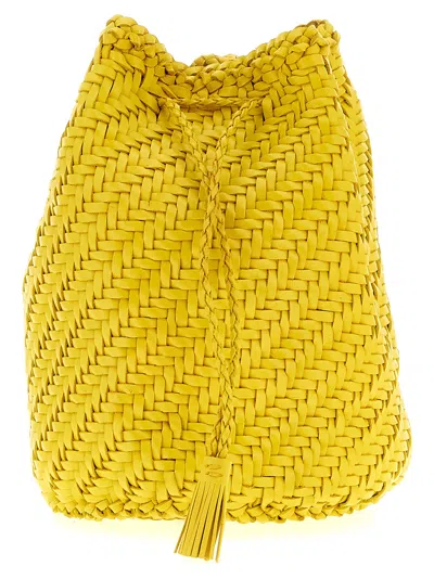 Dragon Diffusion Pompom Double Jump Crossbody Bags Yellow
