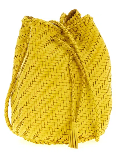 Dragon Diffusion Pompom Double Jump Crossbody Bags Yellow