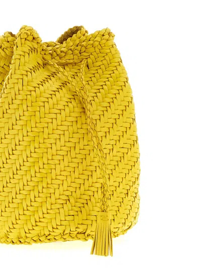 Dragon Diffusion Pompom Double Jump Crossbody Bags Yellow