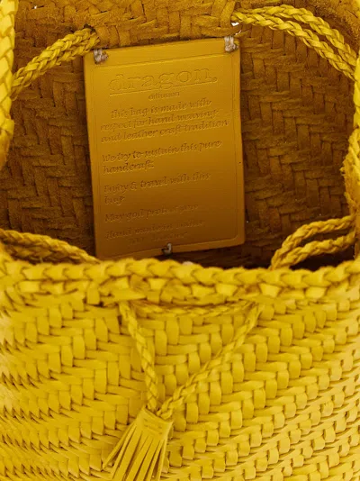 Dragon Diffusion Pompom Double Jump Crossbody Bags Yellow