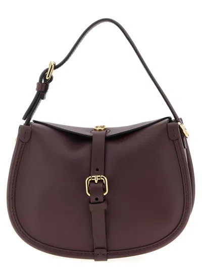 Etro Small Crossbody Bag With Adjustable Strap And Buckle Detail In Burgundy