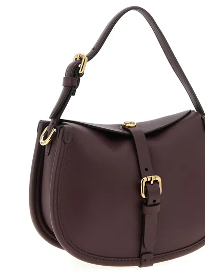 Etro Small Crossbody Bag With Adjustable Strap And Buckle Detail In Burgundy