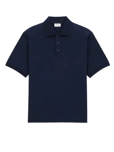 Saint Laurent Cassandre Polo Shirt In Blue