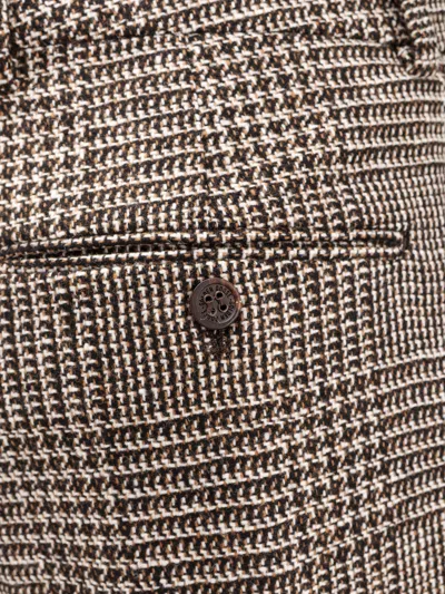 Golden Goose Deluxe Brand Men Relax Staright Prince Of Wales Trouser In Brown