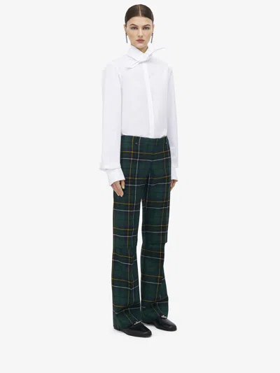 Alexander Mcqueen Pants Mcqueen Woman Color Green In Green