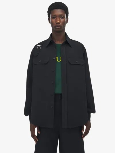 Alexander Mcqueen T-bar Harness Overshirt In Black