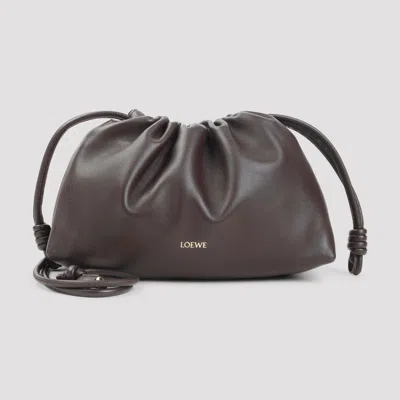 Loewe Soft Slouchy Leather Shoulder Bag With Drawstring Closure In Gray