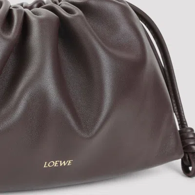 Loewe Soft Slouchy Leather Shoulder Bag With Drawstring Closure In Gray