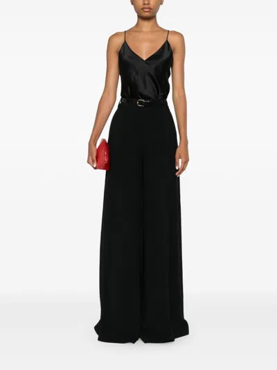 Max Mara Silk Tank Top In Black