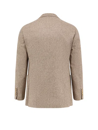 Brunello Cucinelli Double-breasted Buttoned Blazer In Gold