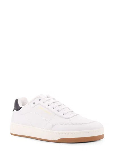 Saint Laurent White Smooth Leather Sl/61 Sneakers In White