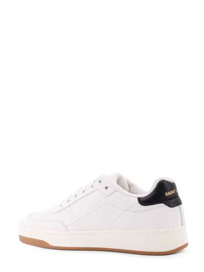 Saint Laurent White Smooth Leather Sl/61 Sneakers In White