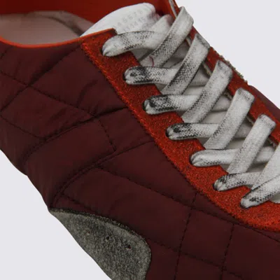 Maison Margiela Sprinters Leather And Suede-trimmed Nylon Sneakers In Red