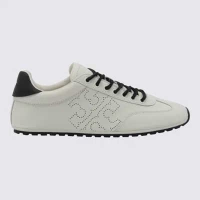 Tory Burch Field Perforated Logo Sneakers In White