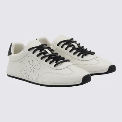 Tory Burch Field Perforated Logo Sneakers In White