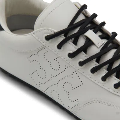Tory Burch Field Perforated Logo Sneakers In White