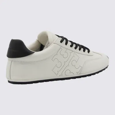 Tory Burch Field Perforated Logo Sneakers In White