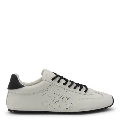 Tory Burch Field Perforated Logo Sneakers In White