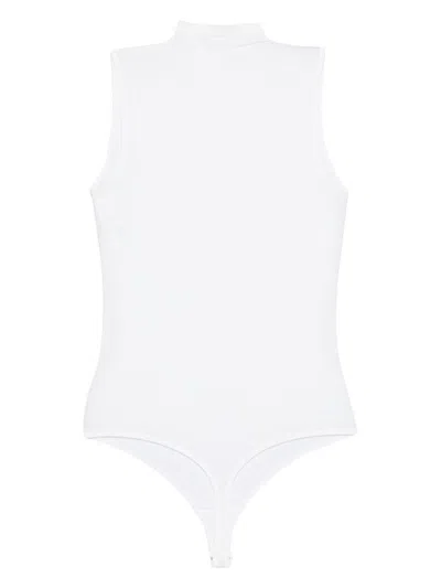 Wolford Fitted White Turtleneck Bodysuit In White