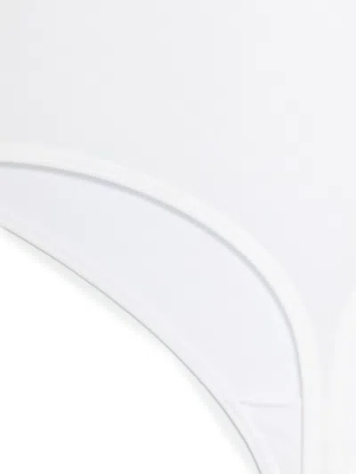 Wolford Fitted White Turtleneck Bodysuit In White