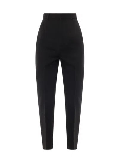 Saint Laurent Sustainable Virgin Wool Trouser In Black