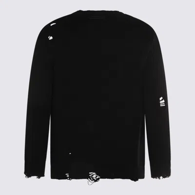 Moschino Oversized Pullover In Carved Wool In Black
