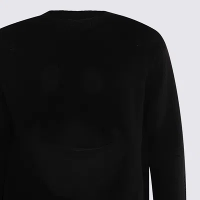 Moschino Oversized Pullover In Carved Wool In Black