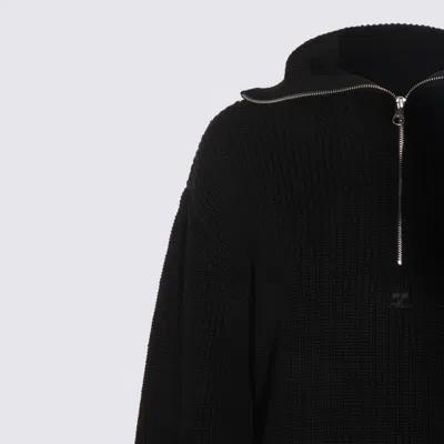 Courrèges Sweaters Blacks And Greys In Multi