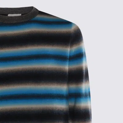Piacenza Cashmere Multicolor Wool Knitwear In Blue