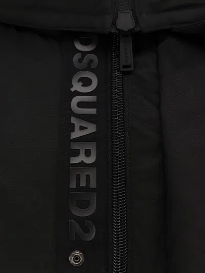 Dsquared2 Giubbino Techno Down Bomber In Nylon In Blue
