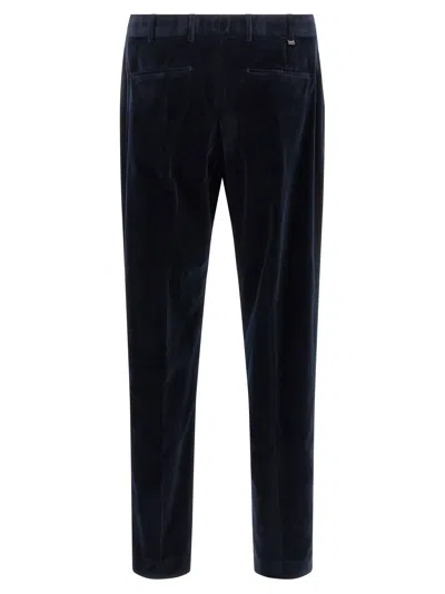 Pt Torino Pleat-front Corduroy Trousers In Blue
