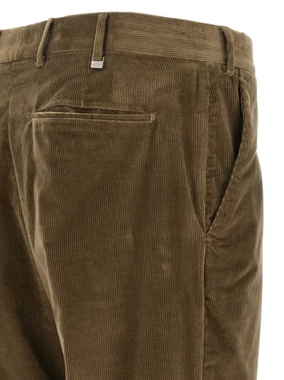 Pt Torino Cappuccino Stretch Corduroy Pant In Brown