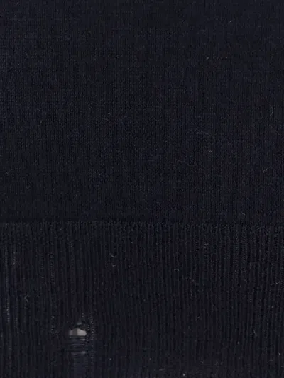 Golden Goose Used Effect Wool Sweater In Blue