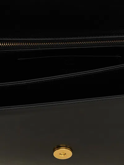 Valentino Vain Bag With Handle In Leather In Black