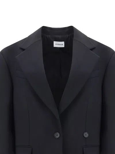 P.a.r.o.s.h Wool Single-breasted Blazer Jacket In Blue