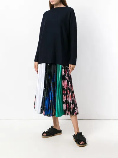 Daniela Gregis Dark Blue Knitted Pullover In Black