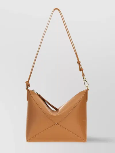 Loewe Shoulder Bag With Adjustable Strap And Gold-tone Hardware In Brown