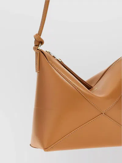 Loewe Shoulder Bag With Adjustable Strap And Gold-tone Hardware In Brown