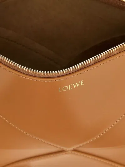 Loewe Shoulder Bag With Adjustable Strap And Gold-tone Hardware In Brown
