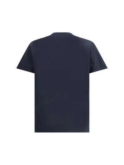 Dsquared2 Printed Black T-shirt With Bold White Details In Blue