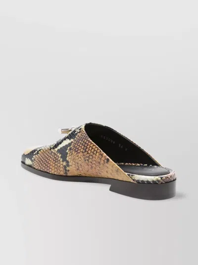 Alexander Mcqueen Alexander Mc Queen Leather Slippers In Multi