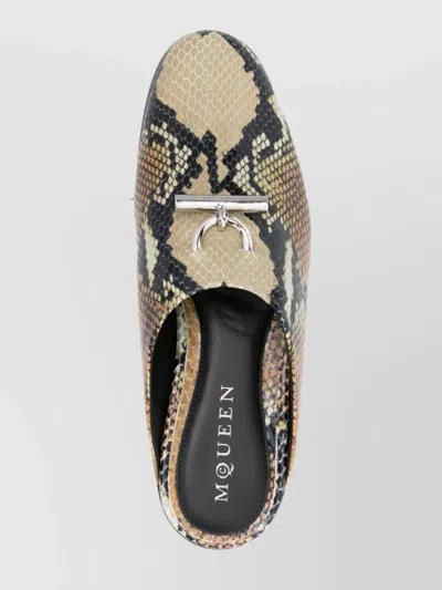 Alexander Mcqueen Alexander Mc Queen Leather Slippers In Multi