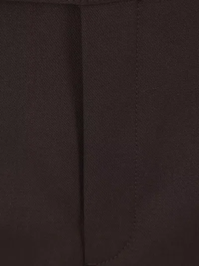 Prada Trousers With Belt Loops And Pleated Front In Brown