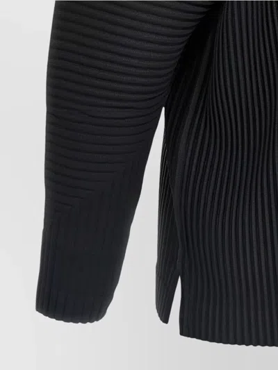 Issey Miyake September Knitwear Long Sleeve Sweater In Black