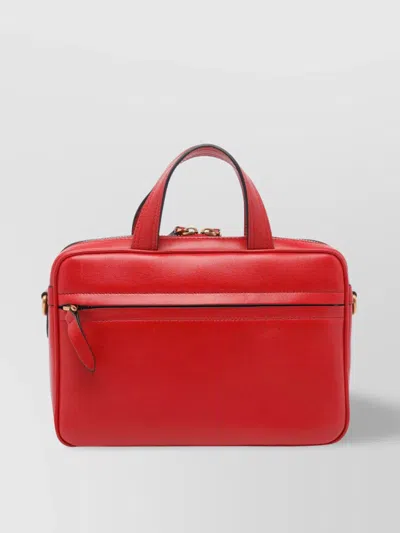 Valentino Shoulder Bag With Chain Strap And Double Handle In Red