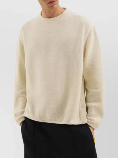 1989 Studio Ribbed Sweater With Slits And Button Detail In Neutral